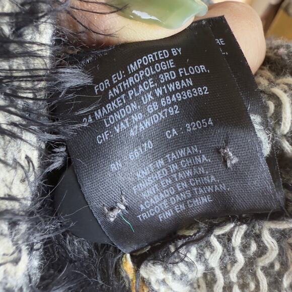 Sleeping on Snow sz. Medium dark gray lagenlook boho sweater office casual #4404 - Picture 9 of 11